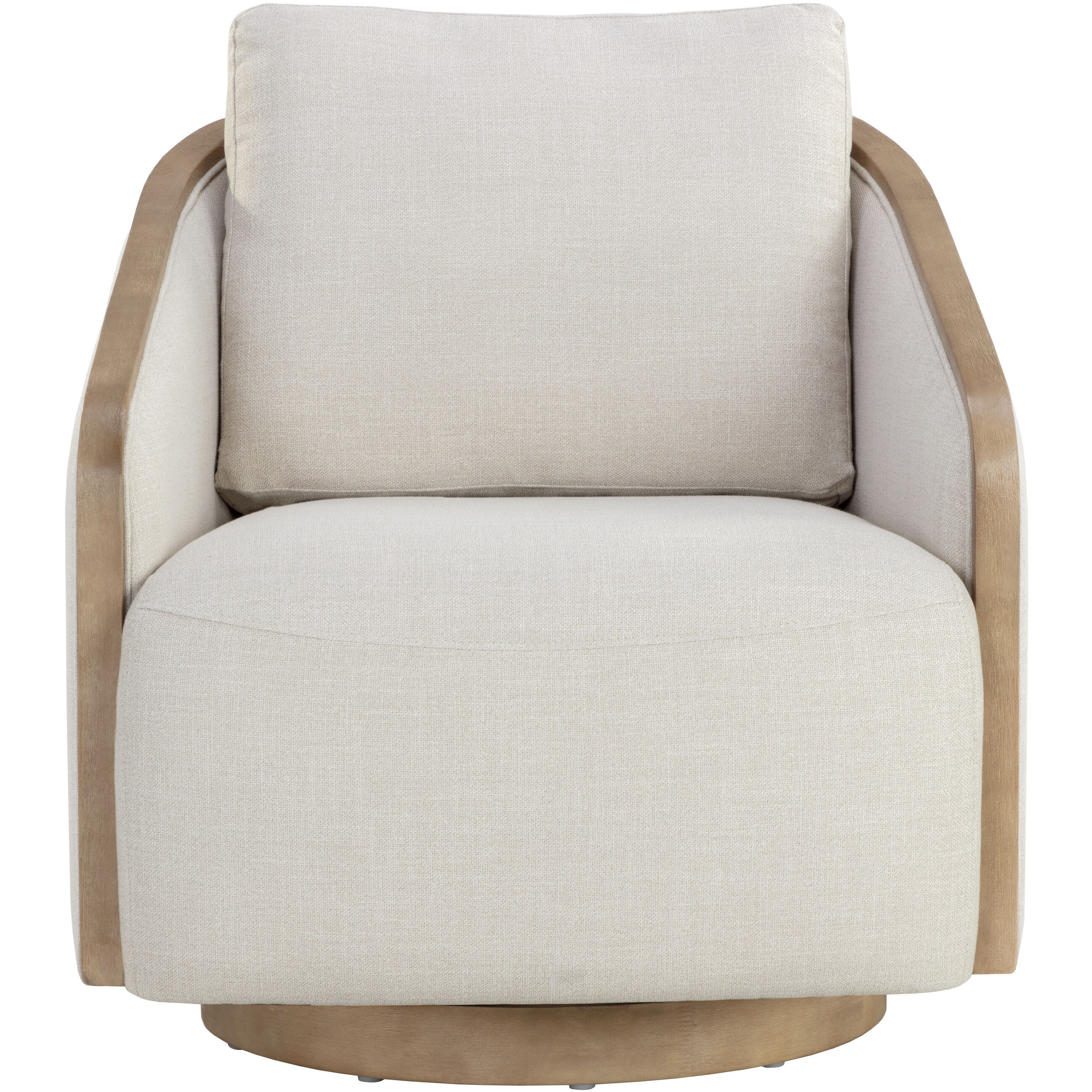 Tasia Effie Linen Swivel Lounge Chair